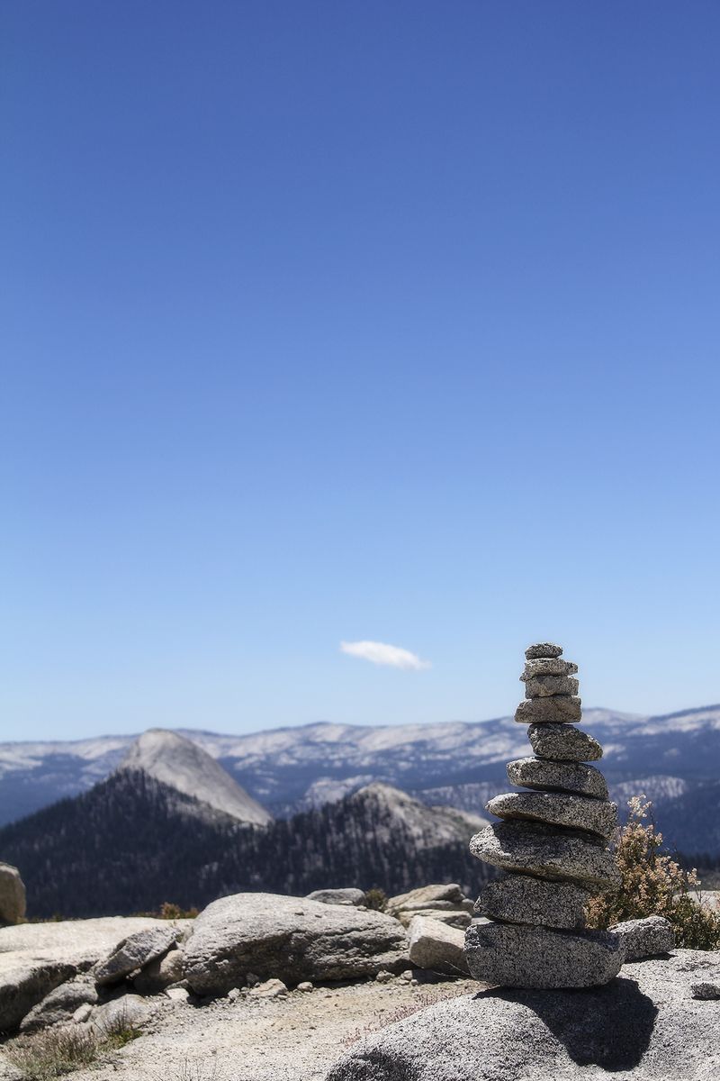 On top of half dome cairn 4x6