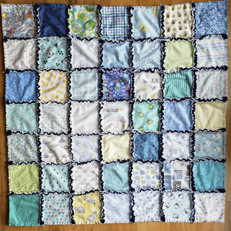 Baby rag quilt patchwork