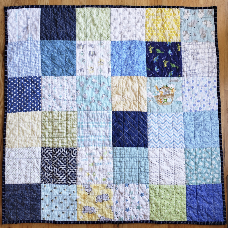 12 patchwork baby quilt in a day