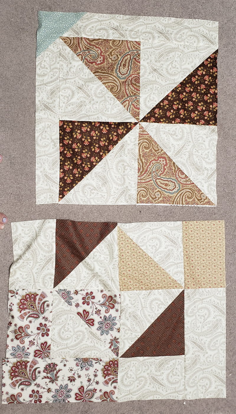 Fall leaf table quilt back piecing
