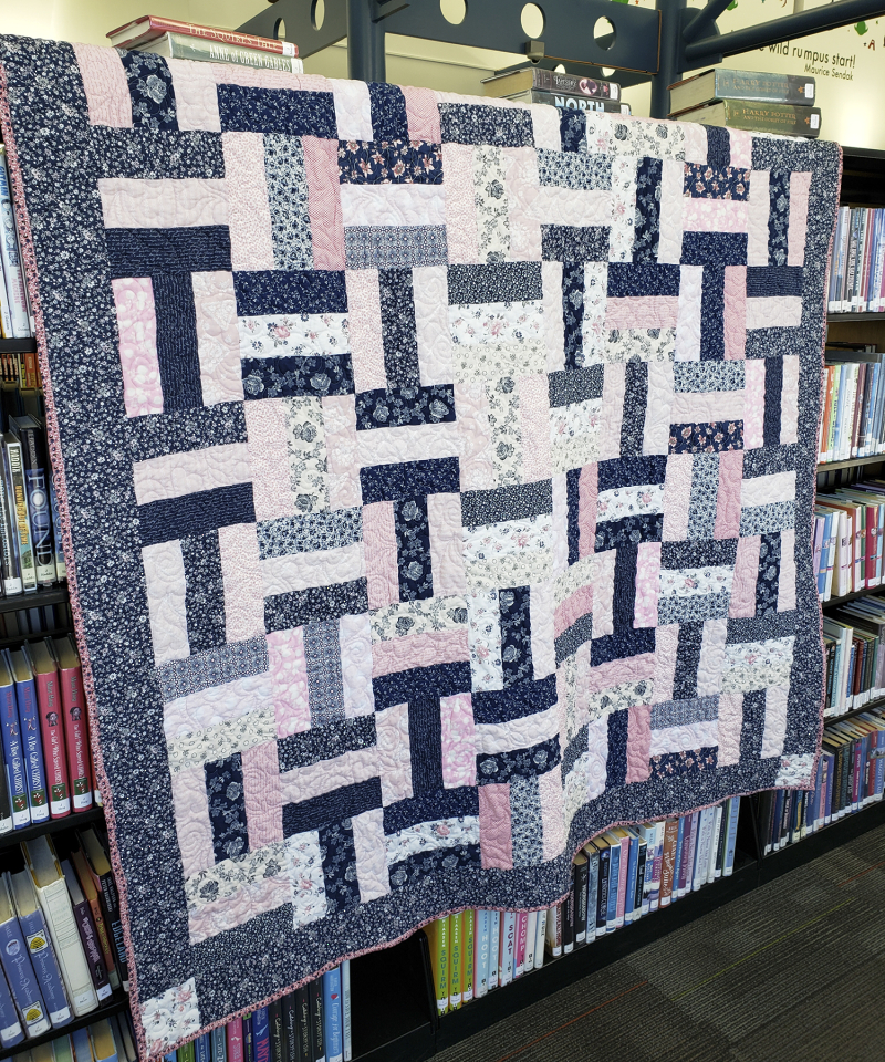 11a library quilt in the stacks